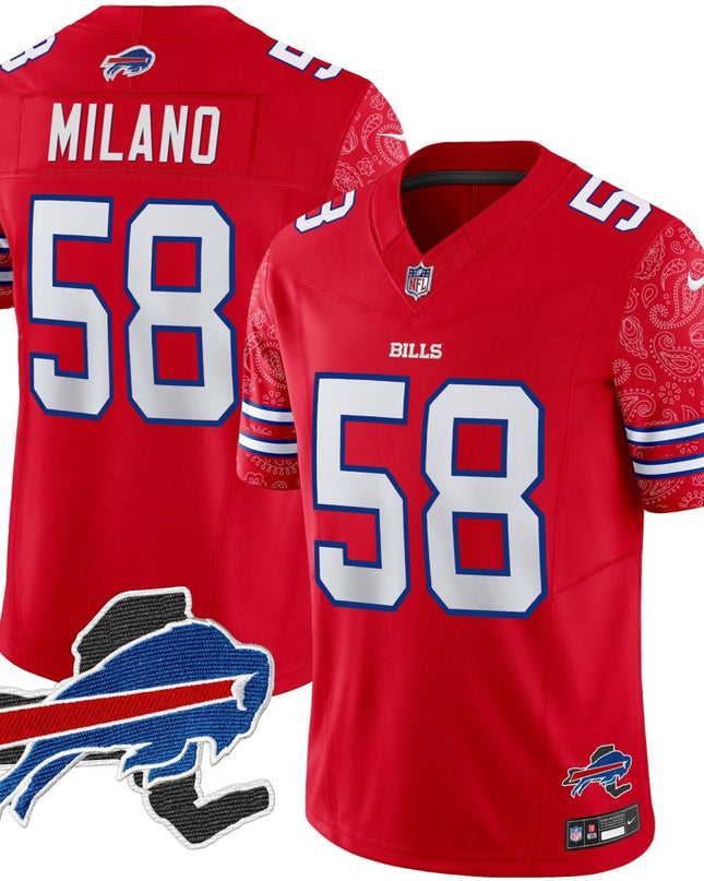 Men's Bills New York Patch Vapor Limited Jersey V2 - All Stitched BUF_KDZ - KINDOZY