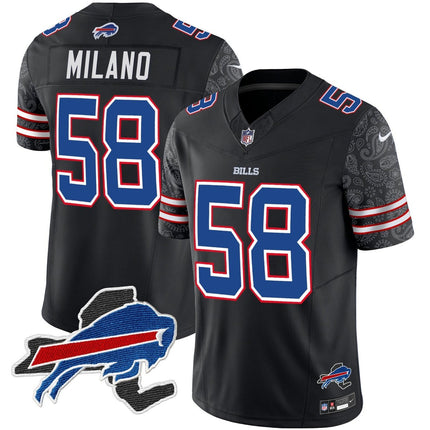 Men's Bills New York Patch Vapor Limited Jersey V2 - All Stitched BUF_KDZ - KINDOZY