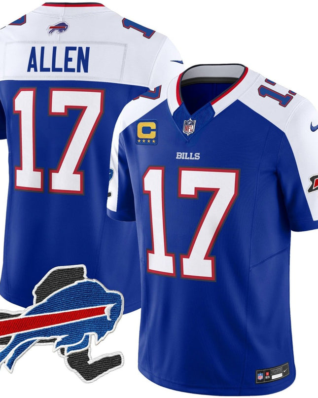 Men's Bills New York Patch Vapor Limited Jersey V2 - All Stitched BUF_KDZ - KINDOZY