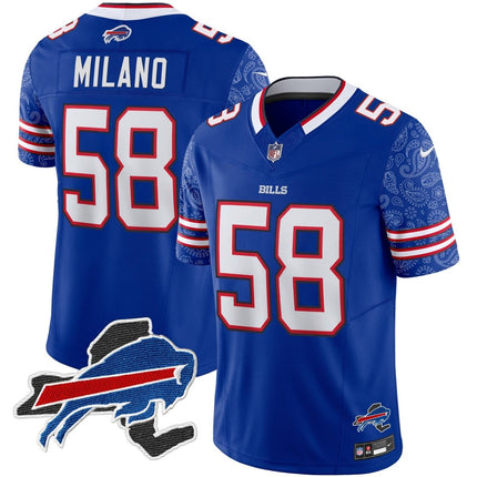Men's Bills New York Patch Vapor Limited Jersey V2 - All Stitched BUF_KDZ - KINDOZY