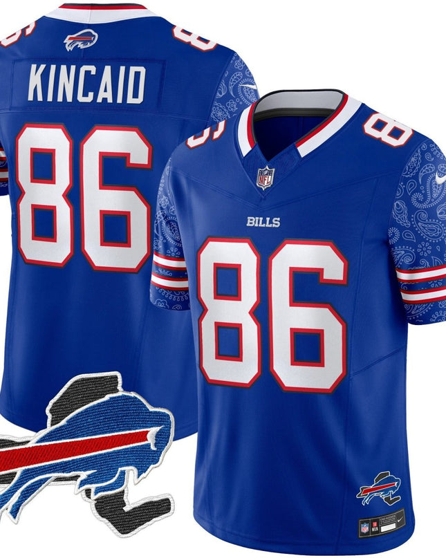 Men's Bills New York Patch Vapor Limited Jersey V2 - All Stitched BUF_KDZ - KINDOZY