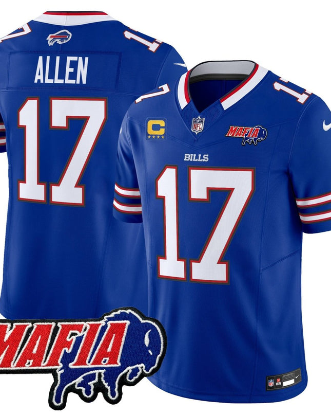 Men's Buffalo Bills 2025 Bills Mafia Patch Vapor Limited Jersey - All Stitched BUF_KDZ - KINDOZY