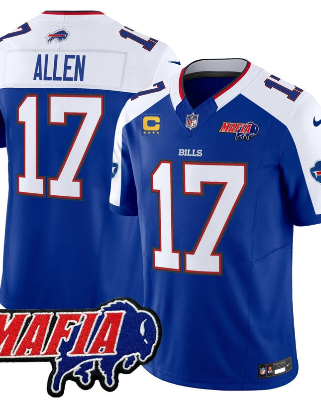 Men's Buffalo Bills 2025 Bills Mafia Patch Vapor Limited Jersey - All Stitched BUF_KDZ - KINDOZY