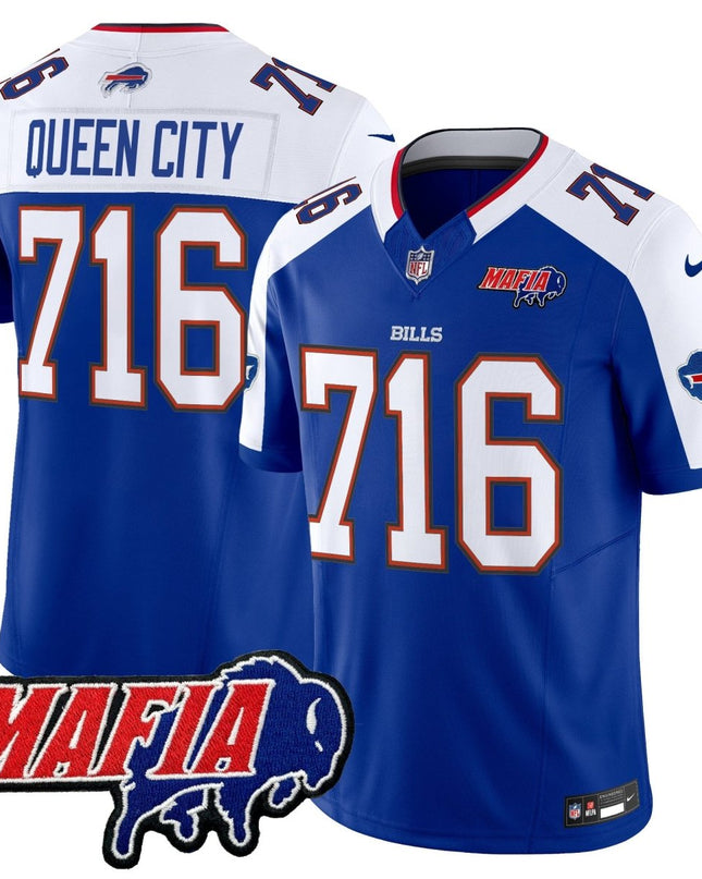 Men's Buffalo Bills 2025 Bills Mafia Patch Vapor Limited Jersey - All Stitched BUF_KDZ - KINDOZY