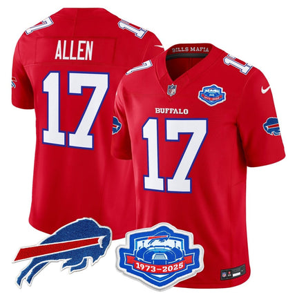 Men's Buffalo Bills 2025 "Rivalries" Vapor Limited Jersey - Farewell Season Patch - All Stitched BUF_KDZ - KINDOZY