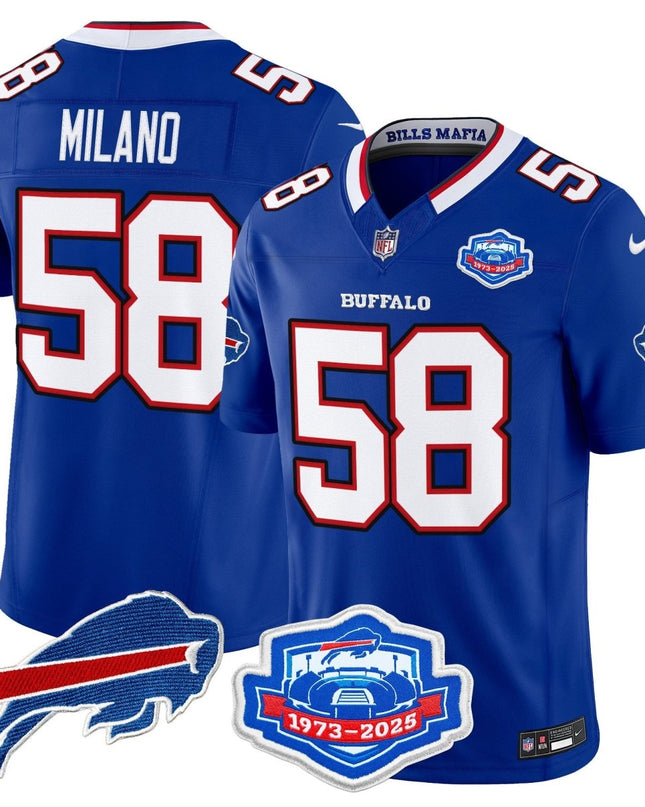 Men's Buffalo Bills 2025 "Rivalries" Vapor Limited Jersey - Farewell Season Patch - All Stitched BUF_KDZ - KINDOZY