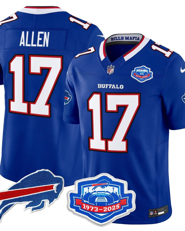 Men's Buffalo Bills 2025 "Rivalries" Vapor Limited Jersey - Farewell Season Patch - All Stitched BUF_KDZ - KINDOZY