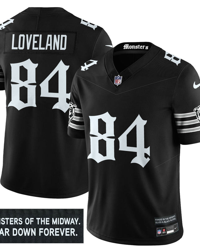 Men's Chicago Bears 'Gothic Monsters Edition' Vapor Limited Jersey - All Stitched CHIBEA_KDZ - KINDOZY