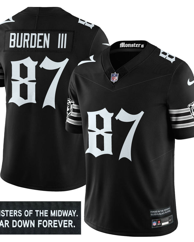 Men's Chicago Bears 'Gothic Monsters Edition' Vapor Limited Jersey - All Stitched CHIBEA_KDZ - KINDOZY