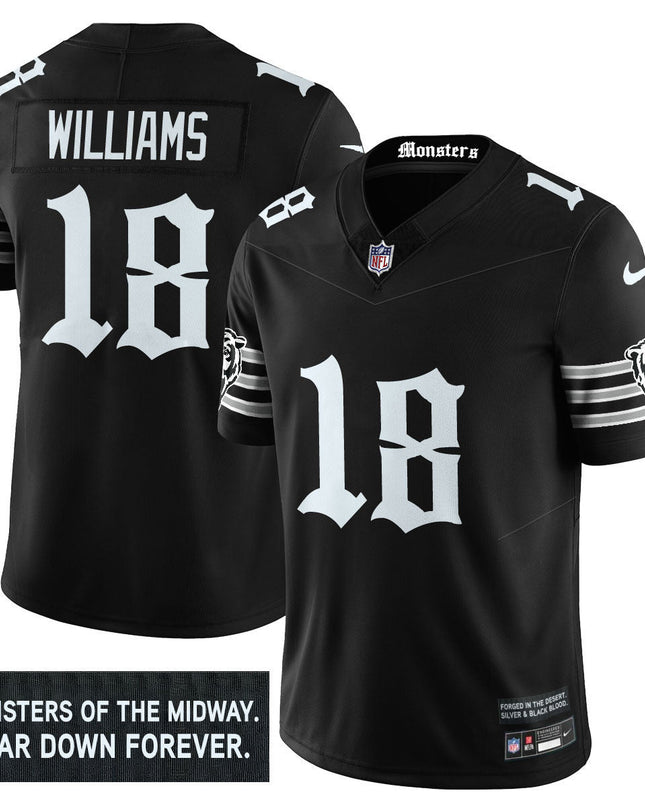 Men's Chicago Bears 'Gothic Monsters Edition' Vapor Limited Jersey - All Stitched CHIBEA_KDZ - KINDOZY