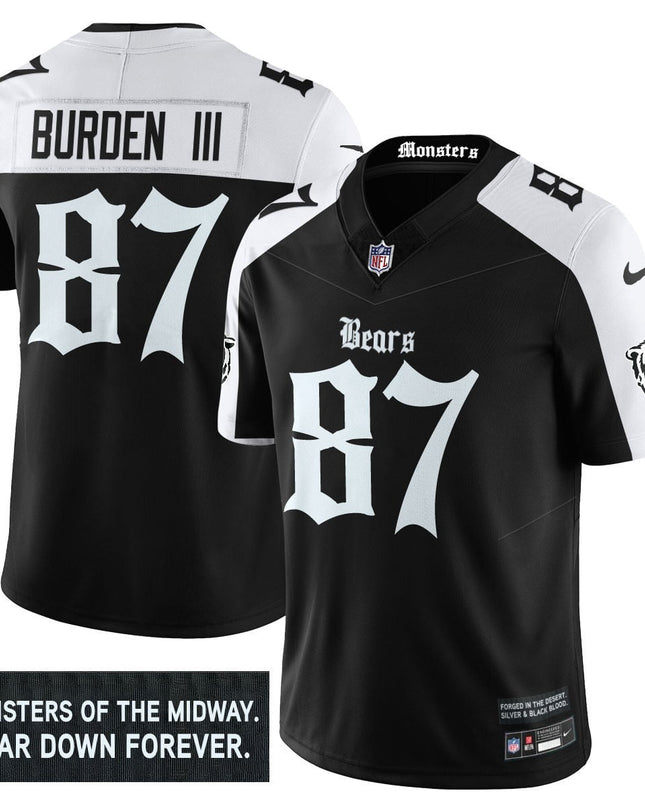 Men's Chicago Bears 'Gothic Monsters Edition' Vapor Limited Jersey - All Stitched CHIBEA_KDZ - KINDOZY