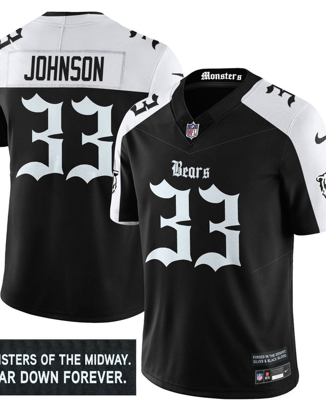 Men's Chicago Bears 'Gothic Monsters Edition' Vapor Limited Jersey - All Stitched CHIBEA_KDZ - KINDOZY