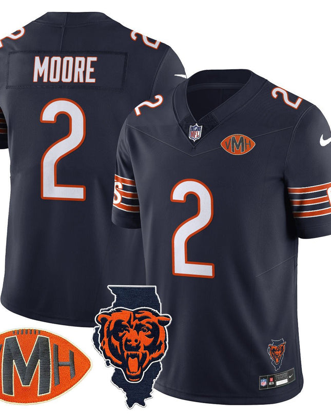 Men's Chicago Bears Honor Virginia Halas McCaskey Jersey - All Stitched CHIBEA_KDZ - KINDOZY