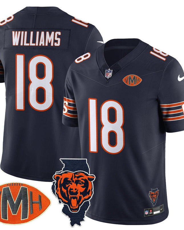 Men's Chicago Bears Honor Virginia Halas McCaskey Jersey - All Stitched CHIBEA_KDZ - KINDOZY