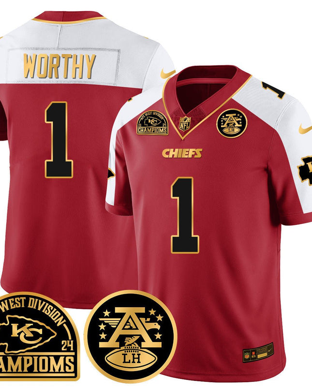 Men's Chiefs 2024 AFC West Champs Jersey - All Stitched KCCHI_KDZ - KINDOZY