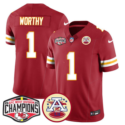 Men's Chiefs 2024 AFC West Champs Jersey - All Stitched KCCHI_KDZ - KINDOZY