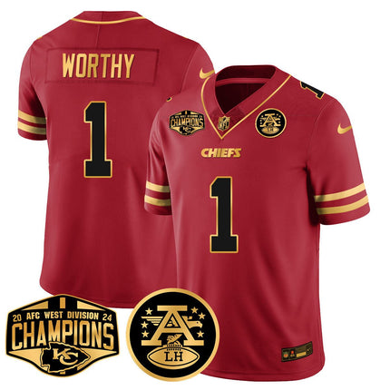 Men's Chiefs 2024 AFC West Champs Jersey - All Stitched KCCHI_KDZ - KINDOZY