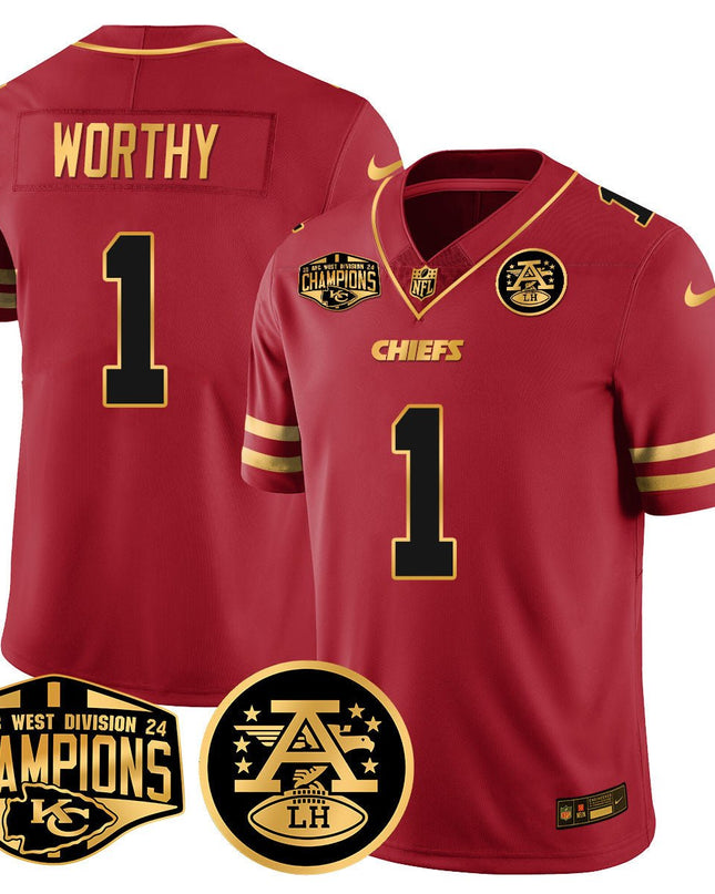 Men's Chiefs 2024 AFC West Champs Jersey - All Stitched KCCHI_KDZ - KINDOZY