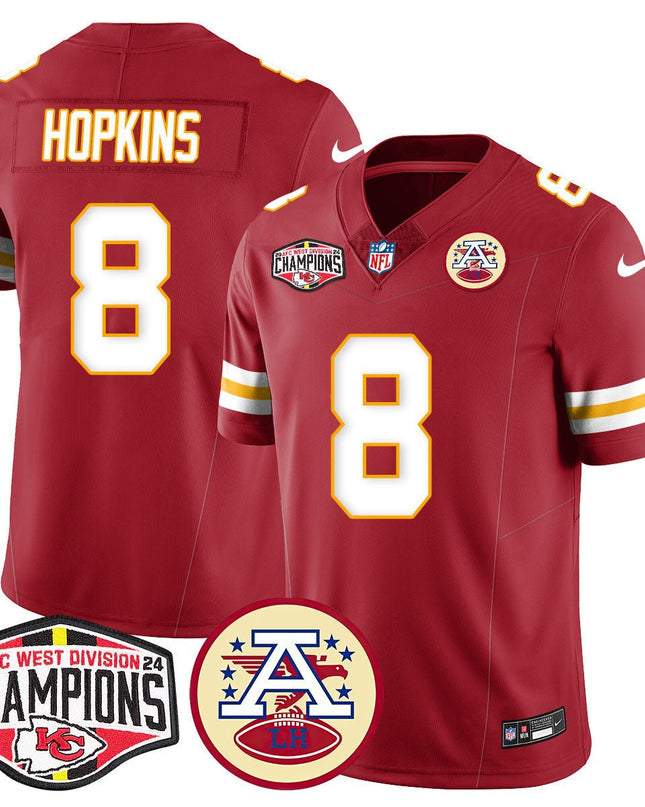 Men's Chiefs 2024 AFC West Champs Jersey - All Stitched KCCHI_KDZ - KINDOZY