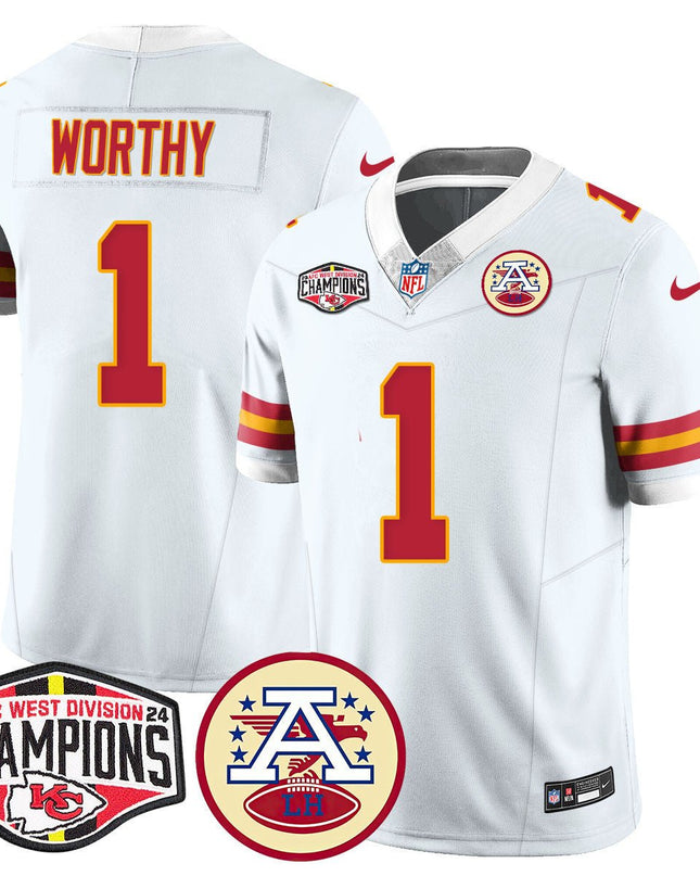 Men's Chiefs 2024 AFC West Champs Jersey - All Stitched KCCHI_KDZ - KINDOZY