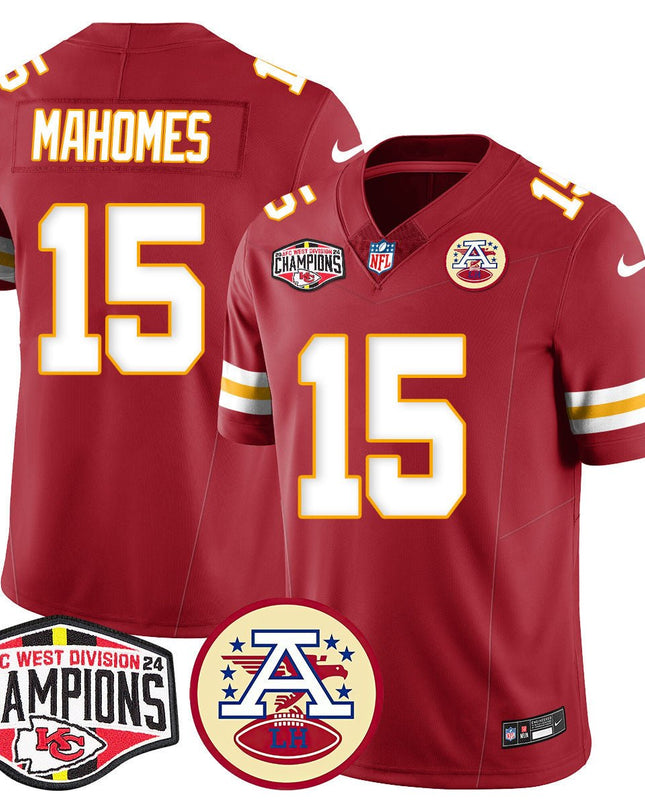 Men's Chiefs 2024 AFC West Champs Jersey - All Stitched KCCHI_KDZ - KINDOZY