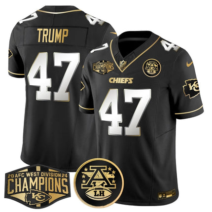 Men's Chiefs 2024 AFC West Division Champions Patch Gold Vapor Limited Jersey - All Stitched KCCHI_KDZ - KINDOZY