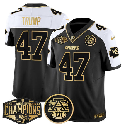 Men's Chiefs 2024 AFC West Division Champions Patch Gold Vapor Limited Jersey - All Stitched KCCHI_KDZ - KINDOZY