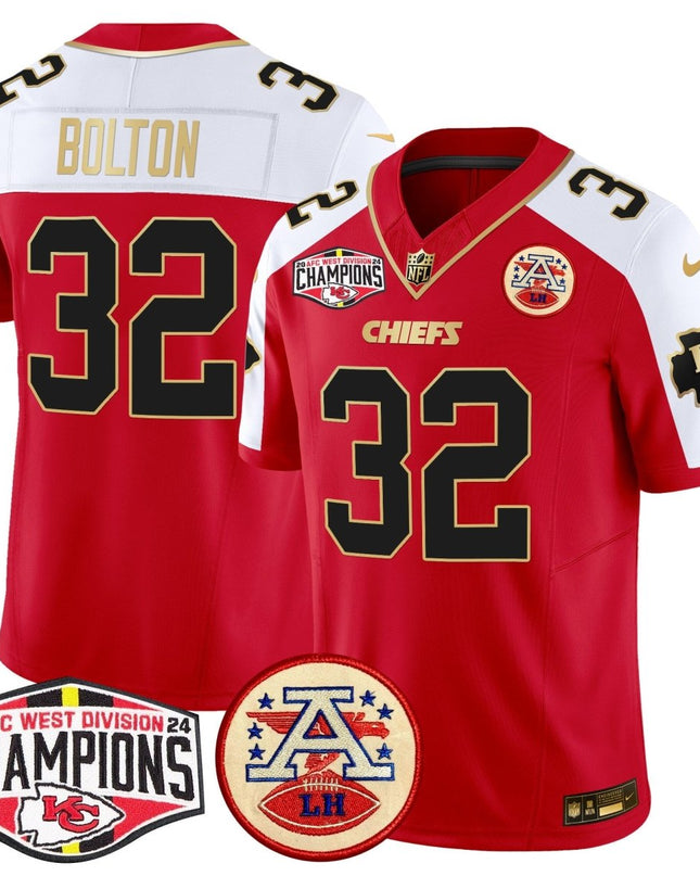 Men's Chiefs 2024 AFC West Division Champions Patch Vapor Limited Jersey - All Stitched KCCHI_KDZ - KINDOZY