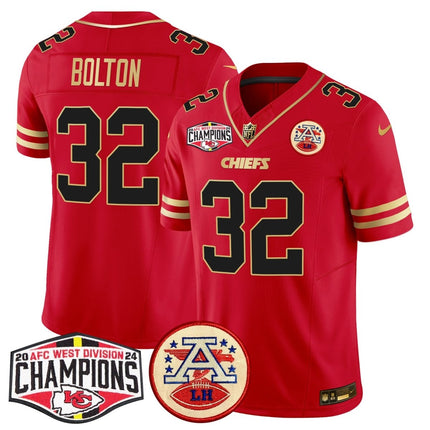 Men's Chiefs 2024 AFC West Division Champions Patch Vapor Limited Jersey - All Stitched KCCHI_KDZ - KINDOZY