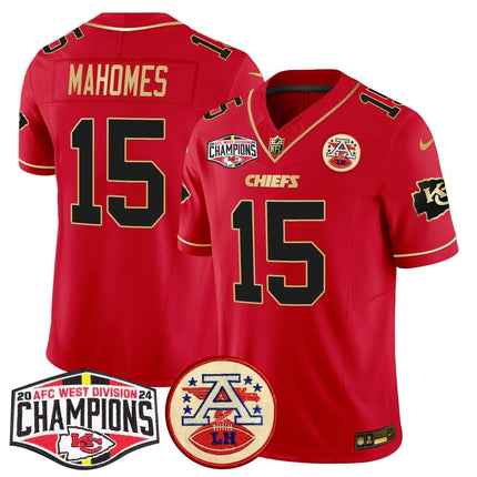 Men's Chiefs 2024 AFC West Division Champions Patch Vapor Limited Jersey - All Stitched KCCHI_KDZ - KINDOZY