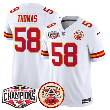 Men's Chiefs 2024 AFC West Division Champions Patch Vapor Limited Jersey - All Stitched KCCHI_KDZ - KINDOZY
