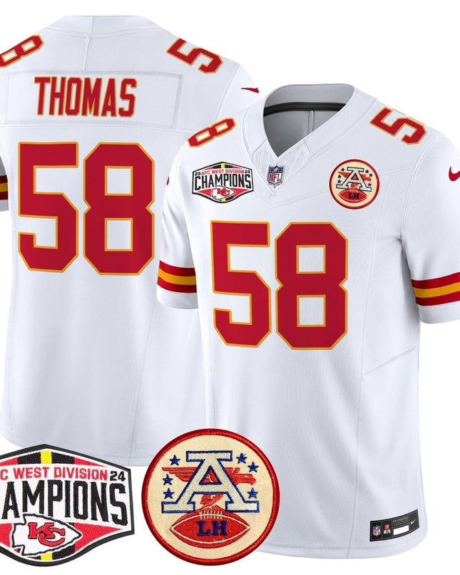 Men's Chiefs 2024 AFC West Division Champions Patch Vapor Limited Jersey - All Stitched KCCHI_KDZ - KINDOZY