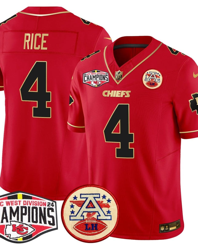 Men's Chiefs 2024 AFC West Division Champions Patch Vapor Limited Jersey - All Stitched KCCHI_KDZ - KINDOZY