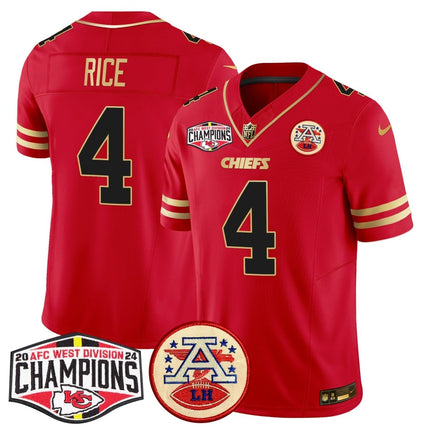 Men's Chiefs 2024 AFC West Division Champions Patch Vapor Limited Jersey - All Stitched KCCHI_KDZ - KINDOZY