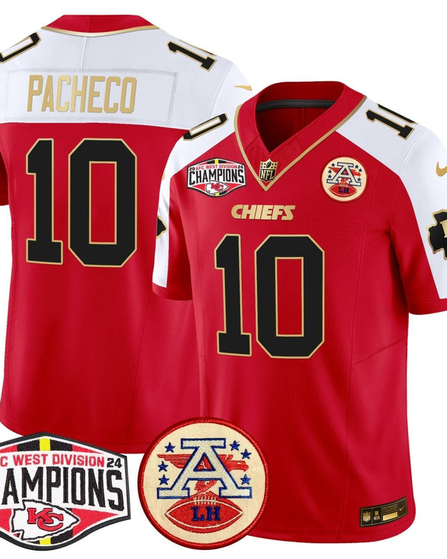 Men's Chiefs 2024 AFC West Division Champions Patch Vapor Limited Jersey - All Stitched KCCHI_KDZ - KINDOZY