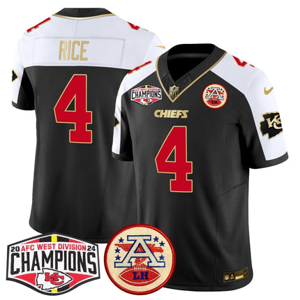 Men's Chiefs 2024 AFC West Division Champions Patch Vapor Limited Jersey - All Stitched KCCHI_KDZ - KINDOZY