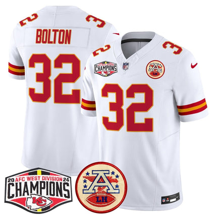 Men's Chiefs 2024 AFC West Division Champions Patch Vapor Limited Jersey - All Stitched KCCHI_KDZ - KINDOZY