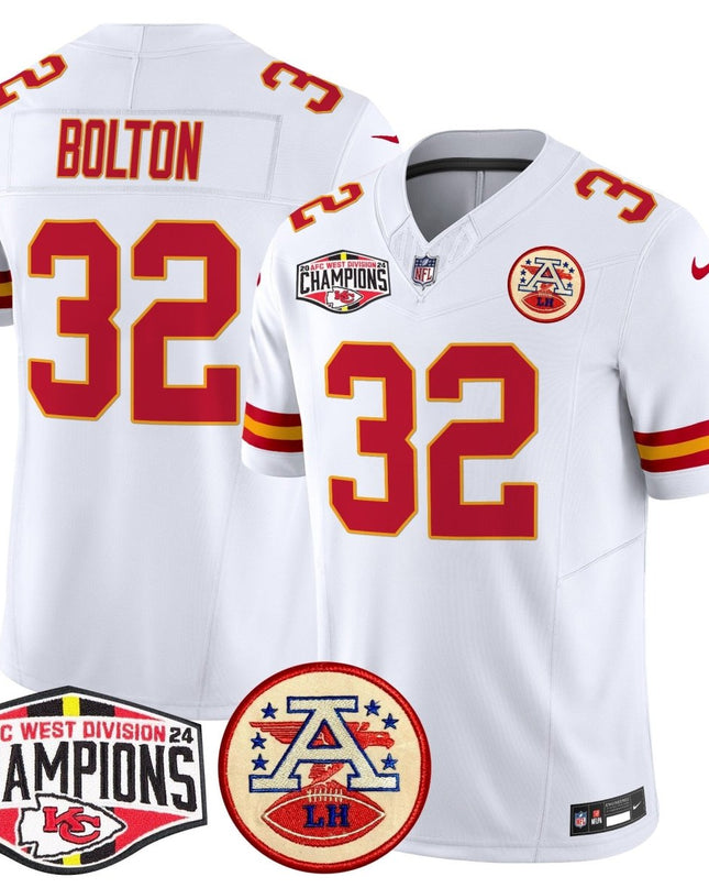 Men's Chiefs 2024 AFC West Division Champions Patch Vapor Limited Jersey - All Stitched KCCHI_KDZ - KINDOZY