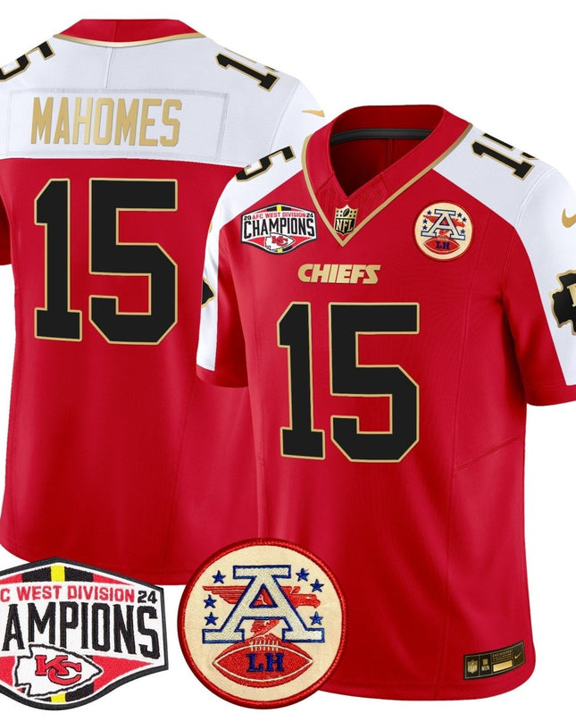 Men's Chiefs 2024 AFC West Division Champions Patch Vapor Limited Jersey - All Stitched KCCHI_KDZ - KINDOZY