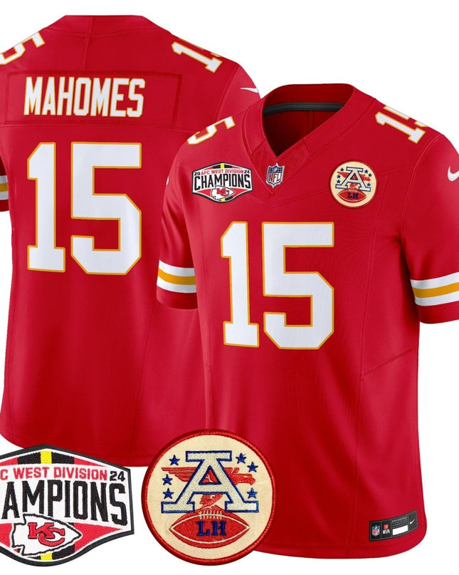 Men's Chiefs 2024 AFC West Division Champions Patch Vapor Limited Jersey - All Stitched KCCHI_KDZ - KINDOZY