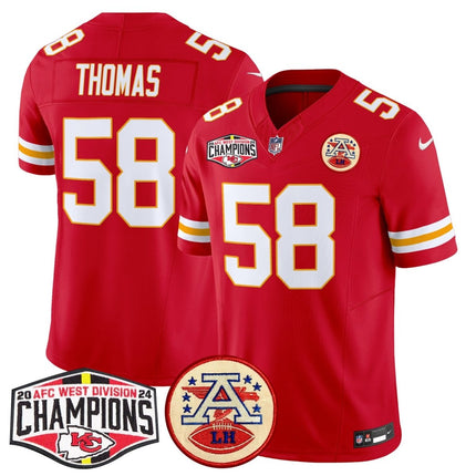 Men's Chiefs 2024 AFC West Division Champions Patch Vapor Limited Jersey - All Stitched KCCHI_KDZ - KINDOZY