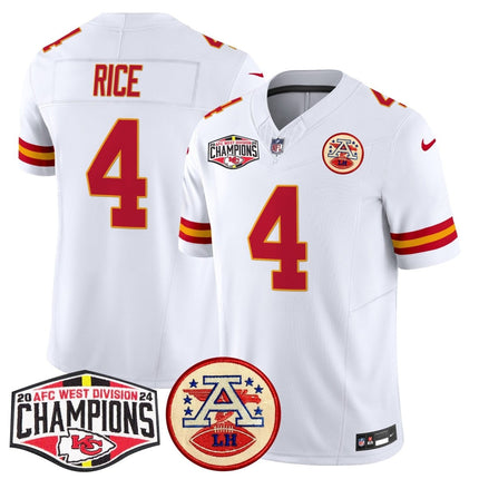 Men's Chiefs 2024 AFC West Division Champions Patch Vapor Limited Jersey - All Stitched KCCHI_KDZ - KINDOZY