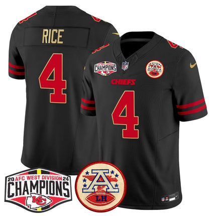 Men's Chiefs 2024 AFC West Division Champions Patch Vapor Limited Jersey - All Stitched KCCHI_KDZ - KINDOZY