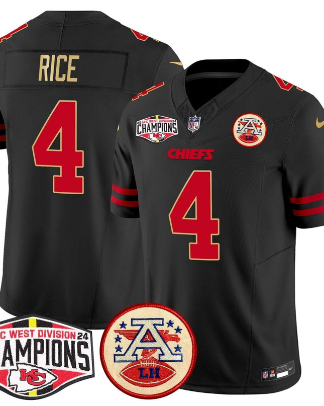 Men's Chiefs 2024 AFC West Division Champions Patch Vapor Limited Jersey - All Stitched KCCHI_KDZ - KINDOZY
