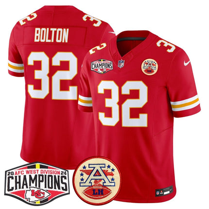 Men's Chiefs 2024 AFC West Division Champions Patch Vapor Limited Jersey - All Stitched KCCHI_KDZ - KINDOZY
