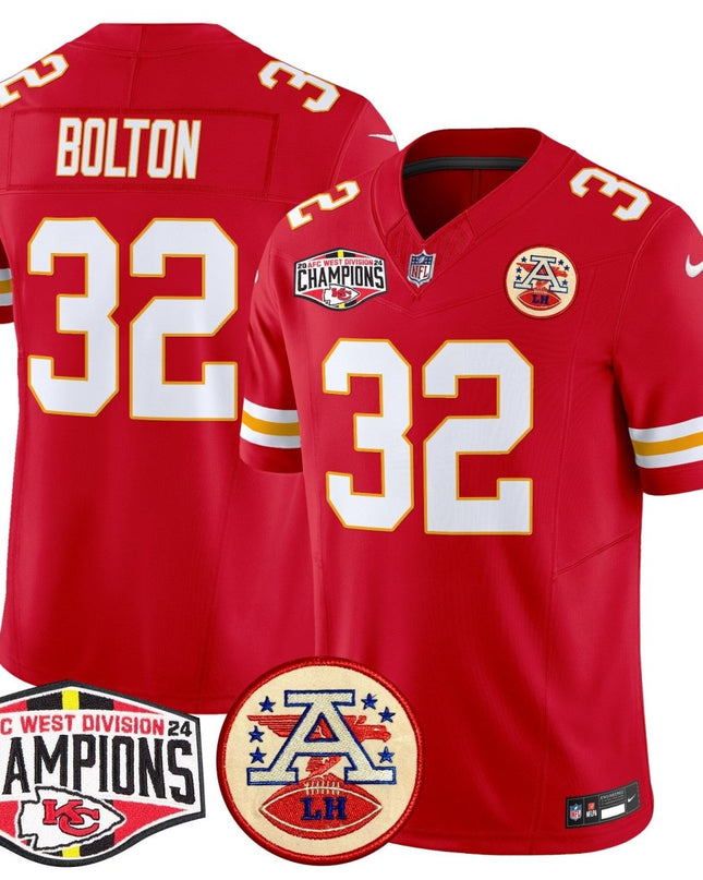 Men's Chiefs 2024 AFC West Division Champions Patch Vapor Limited Jersey - All Stitched KCCHI_KDZ - KINDOZY