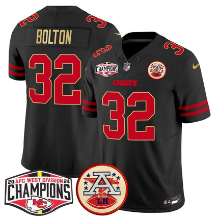 Men's Chiefs 2024 AFC West Division Champions Patch Vapor Limited Jersey - All Stitched KCCHI_KDZ - KINDOZY