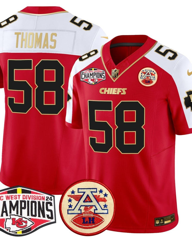 Men's Chiefs 2024 AFC West Division Champions Patch Vapor Limited Jersey - All Stitched KCCHI_KDZ - KINDOZY