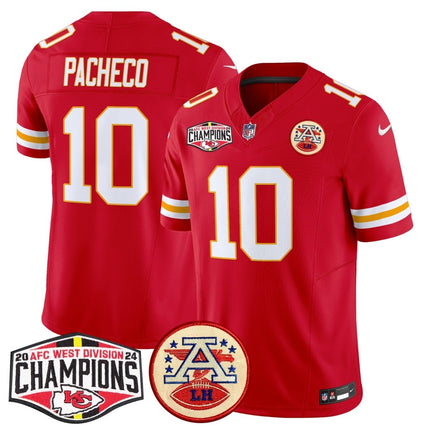 Men's Chiefs 2024 AFC West Division Champions Patch Vapor Limited Jersey - All Stitched KCCHI_KDZ - KINDOZY