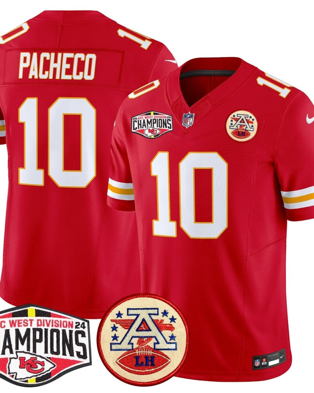 Men's Chiefs 2024 AFC West Division Champions Patch Vapor Limited Jersey - All Stitched KCCHI_KDZ - KINDOZY
